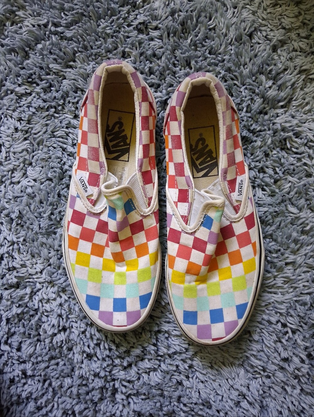 Rainbow Checkered Vans